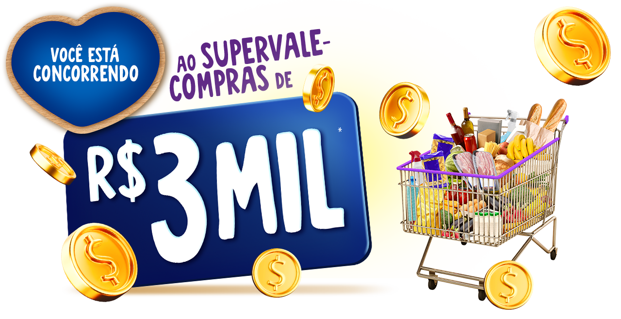 Supervale-compras no valor de R$ 3.000